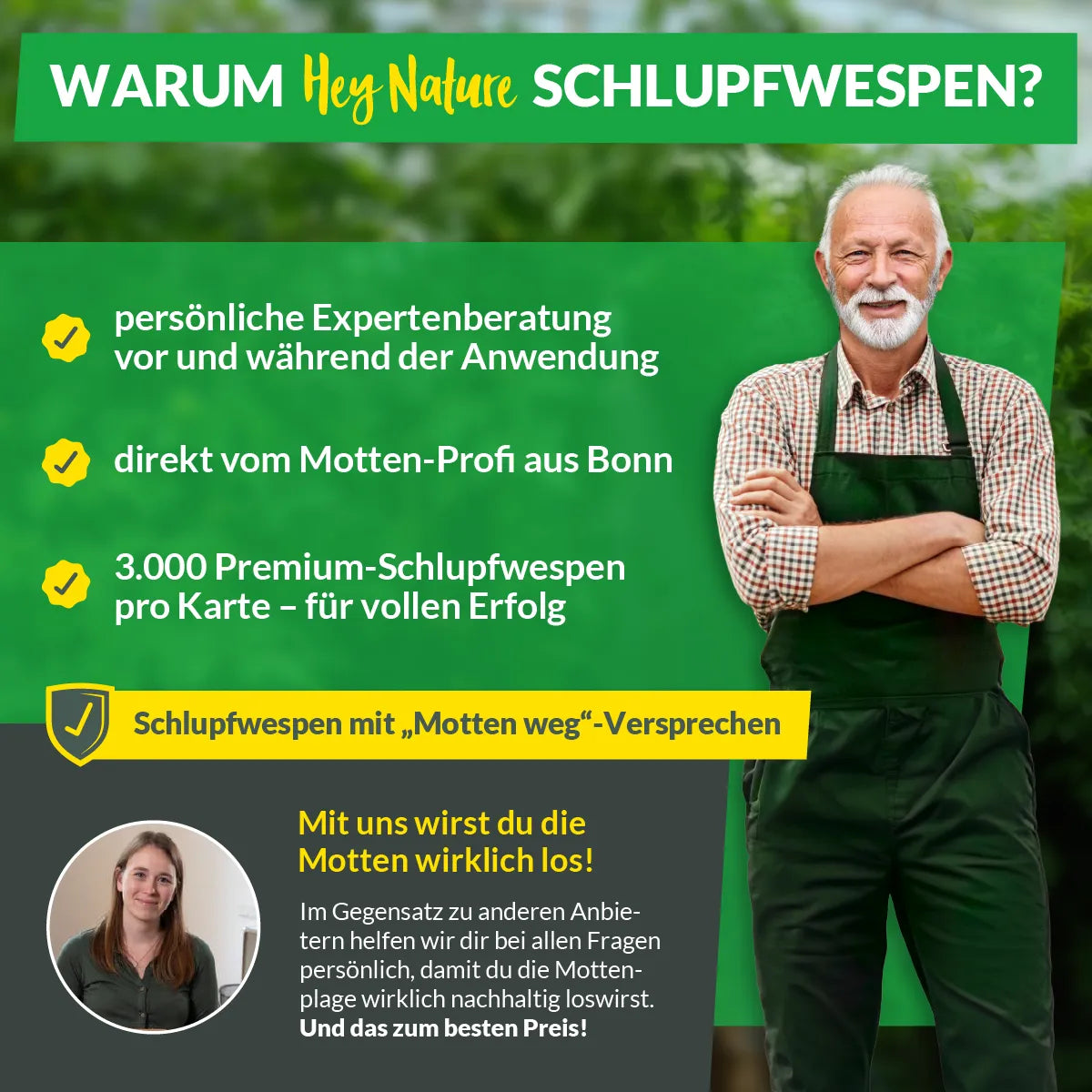 Schlupfwespen gegen Kleidermotten