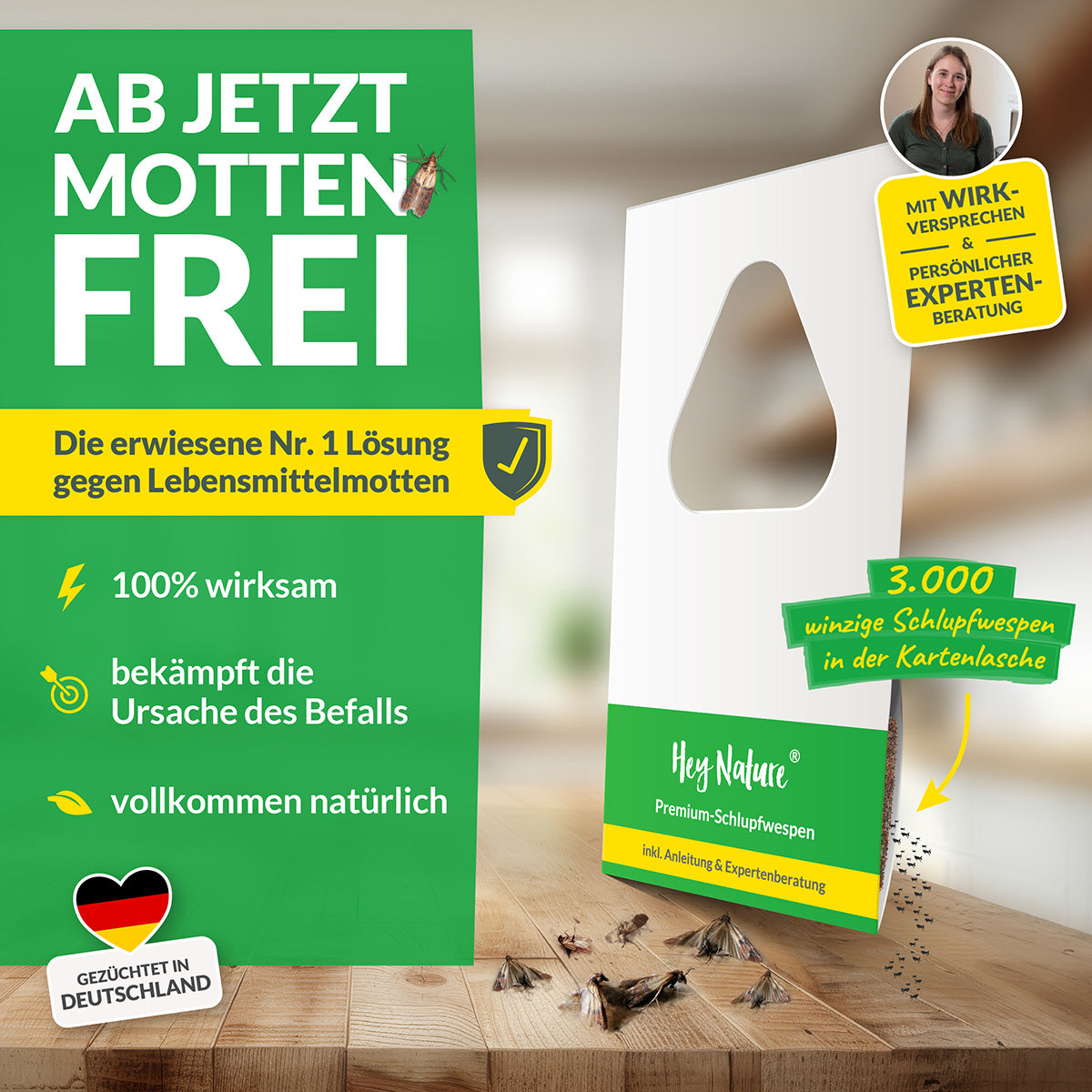 Schlupfwespen gegen Lebensmittelmotten