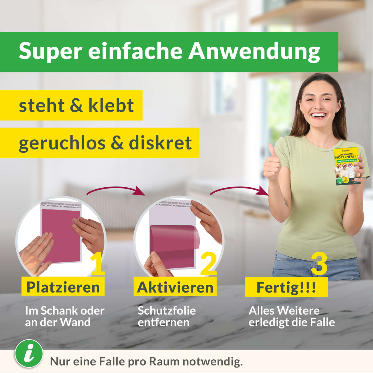 Mottenfalle gegen Lebensmittelmotten